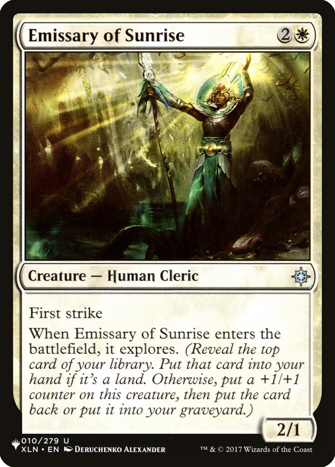 Emissary of Sunrise, The List Card Art