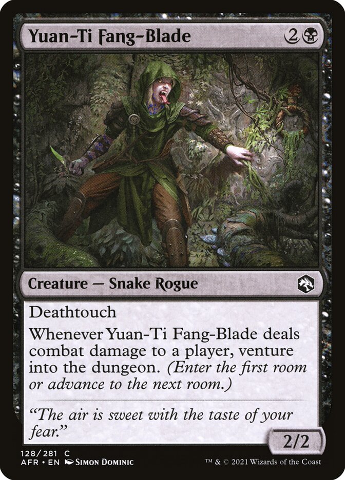 Yuan-Ti Fang-Blade, Adventures in the forgotten realms Card Art
