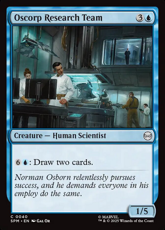 Oscorp Research Team, Marvel'S Spider-Man Card Art