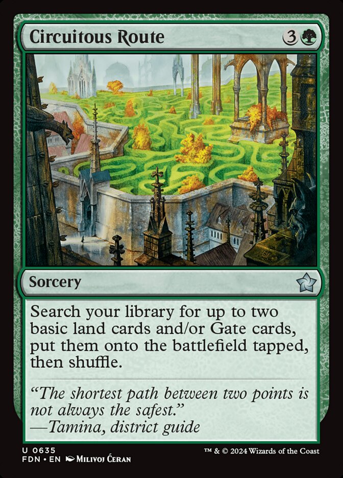 Circuitous Route, Foundations Card Art