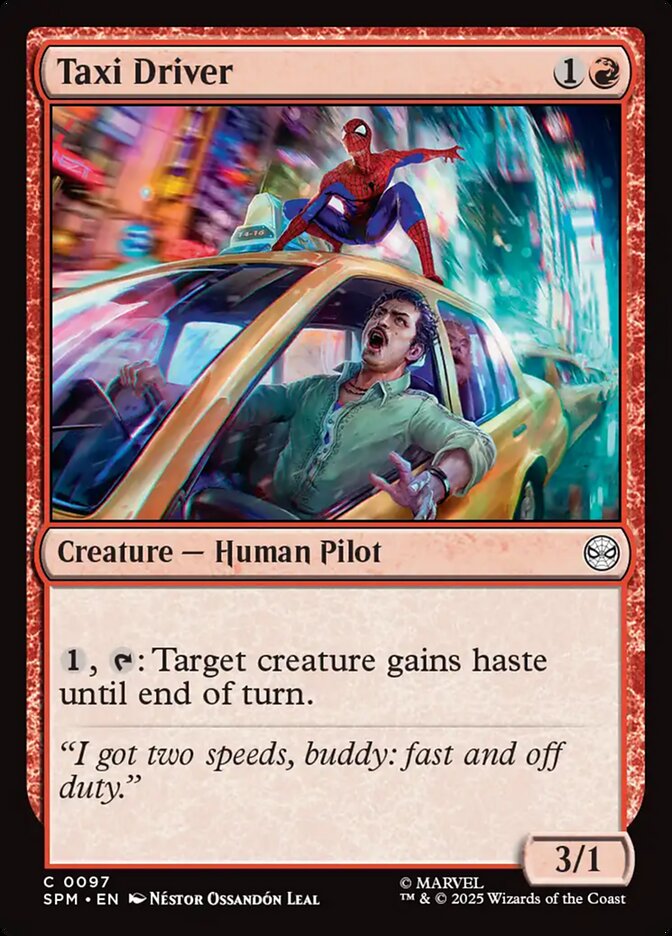 Taxi Driver, Marvel'S Spider-Man Card Art