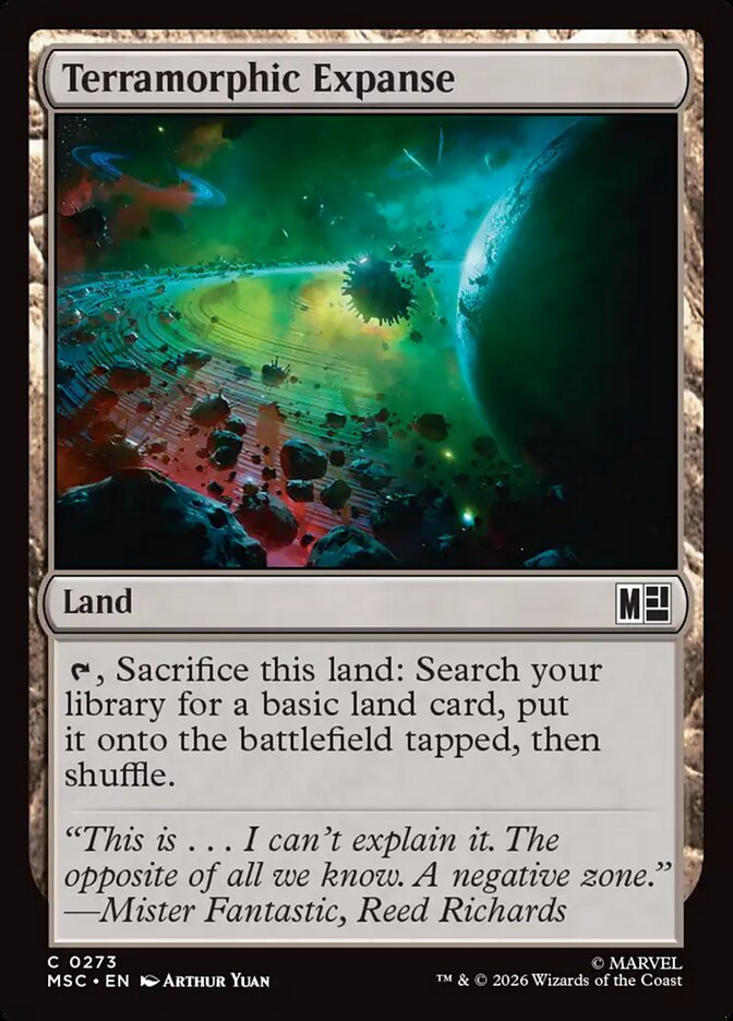 Terramorphic Expanse, Marvel Super Heroes Commander Card Art
