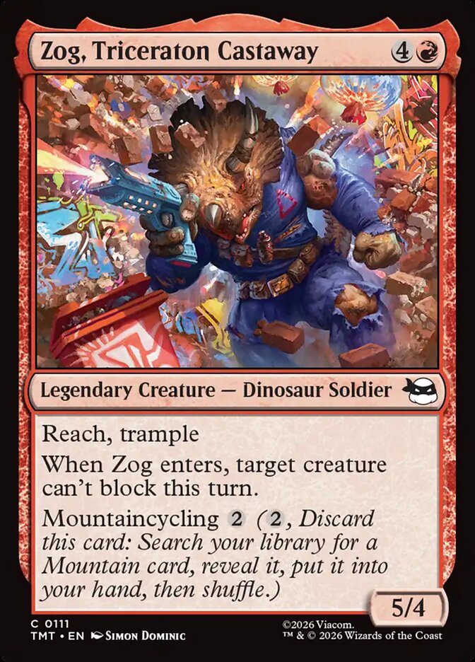 Zog, Triceraton Castaway, Teenage Mutant Ninja Turtles Card Art