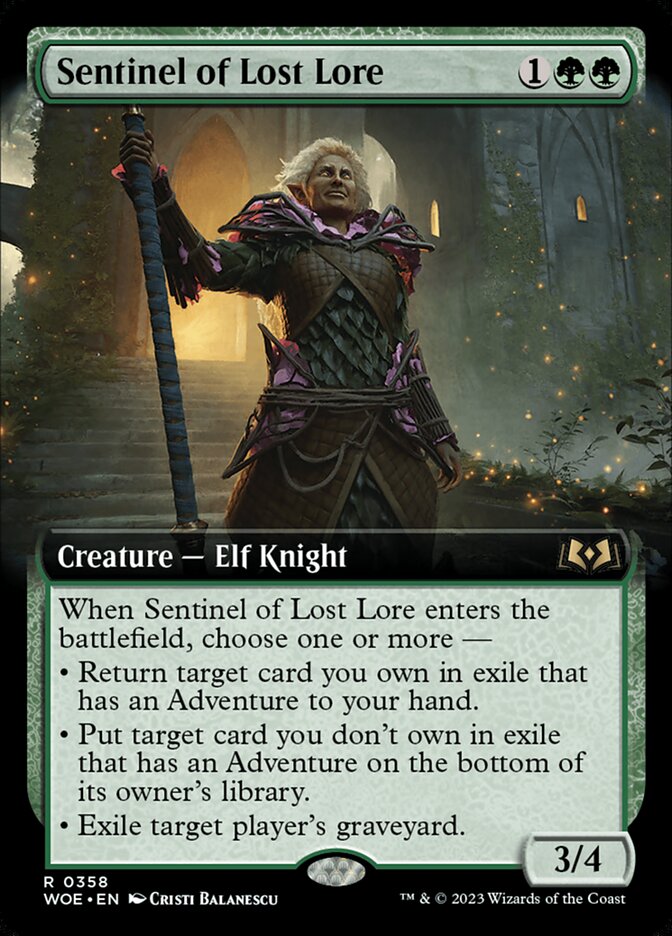 Sentinel of Lost Lore, Wilds of eldraine Card Art