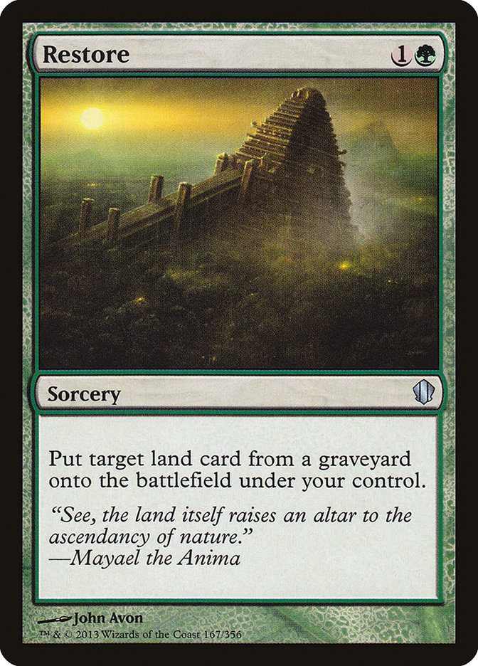 Restore, Commander 2013 Card Art