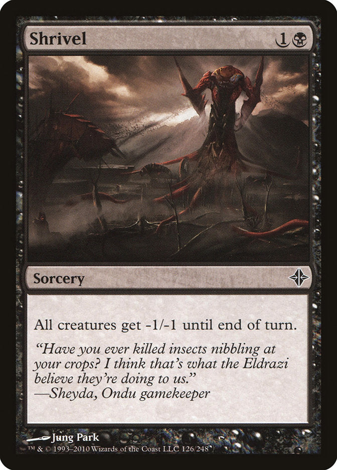 Shrivel, Rise Of The Eldrazi Card Art