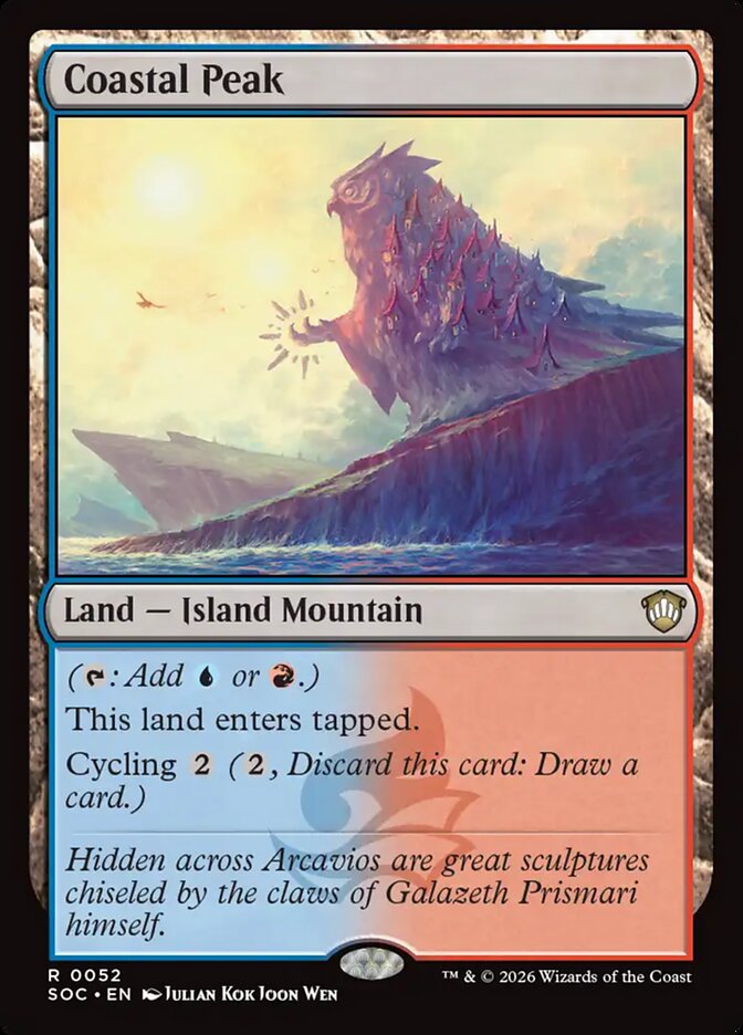 Coastal Peak, Secrets Of Strixhaven Commander Card Art