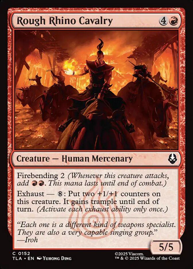 Rough Rhino Cavalry, Avatar: The Last Airbender Card Art