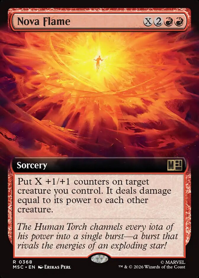 Nova Flame, Marvel Super Heroes Commander Card Art