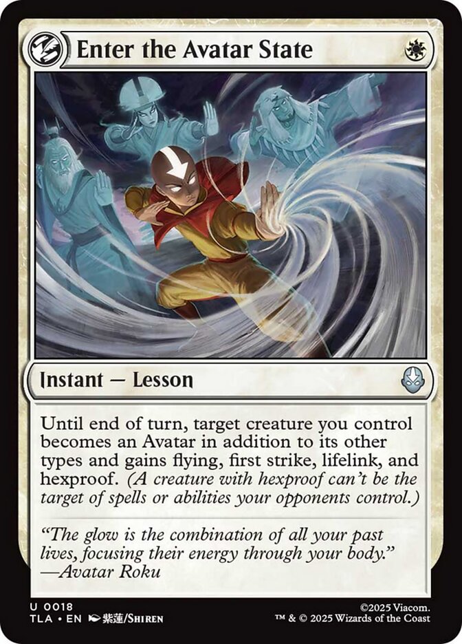 Enter the Avatar State, Avatar: The Last Airbender Card Art