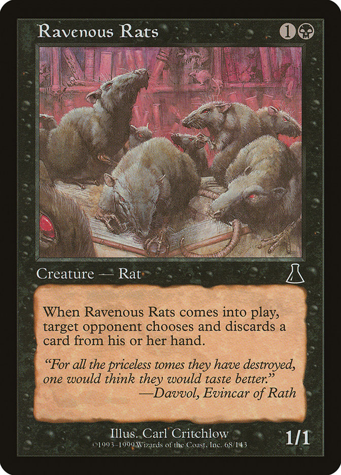 Ravenous Rats, Urza's destiny Card Art