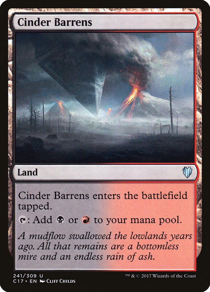 Cinder Barrens, Commander 2017 Card Art