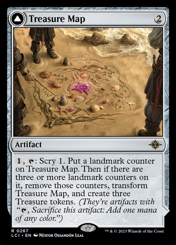 Treasure Map // Treasure Cove, The Lost Caverns Of Ixalan Card Art