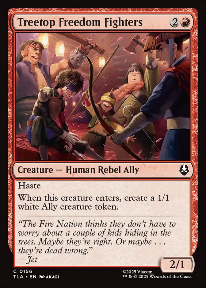 Treetop Freedom Fighters, Avatar: The Last Airbender Card Art