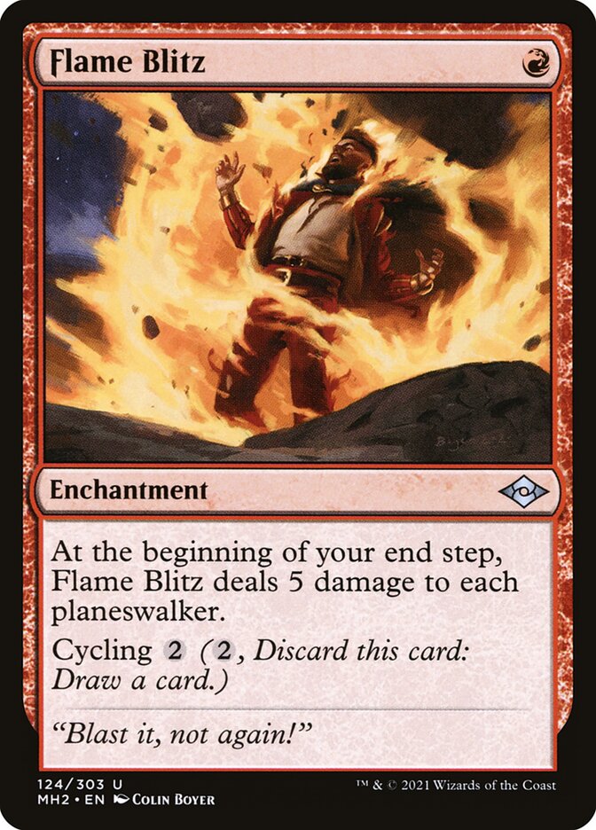 Flame Blitz, Modern horizons 2 Card Art
