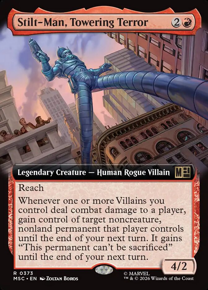 Stilt-Man, Towering Terror, Marvel Super Heroes Commander Card Art