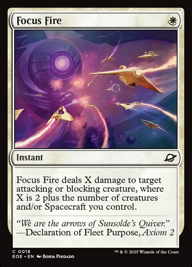 Focus Fire, Edge Of Eternities Card Art