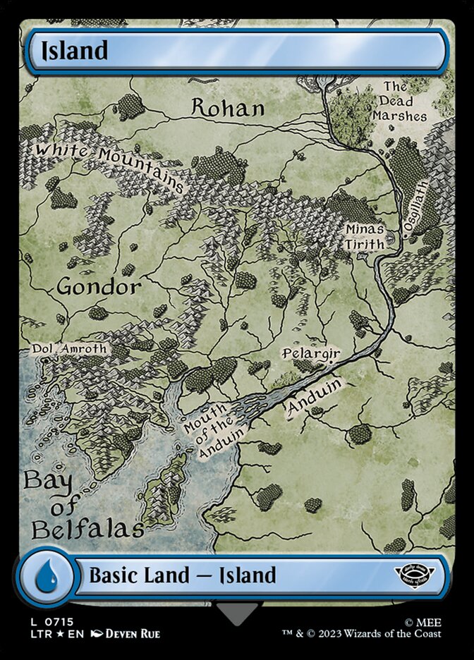 Island, The lord of the rings: tales of middle-earth Card Art