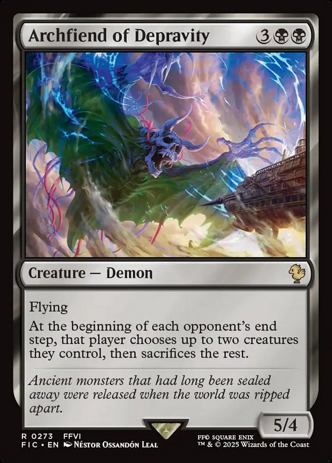 Archfiend of Depravity, Final fantasy commander Card Art