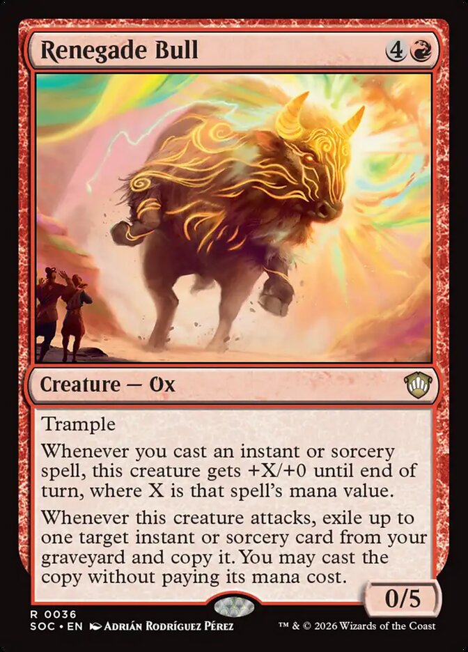 Renegade Bull, Secrets Of Strixhaven Commander Card Art
