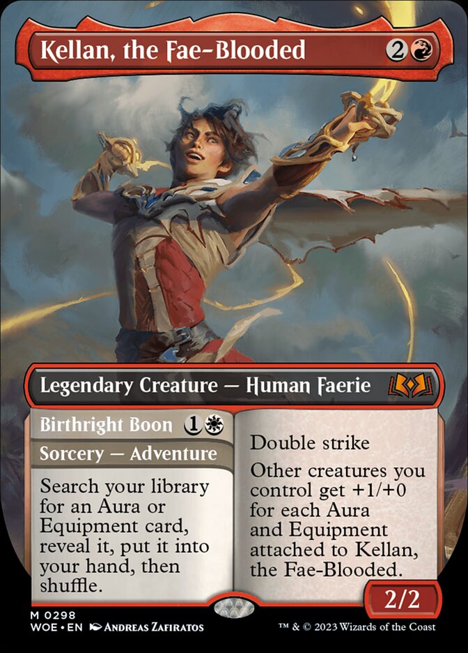 Kellan, the Fae-Blooded // Birthright Boon, Wilds Of Eldraine Card Art