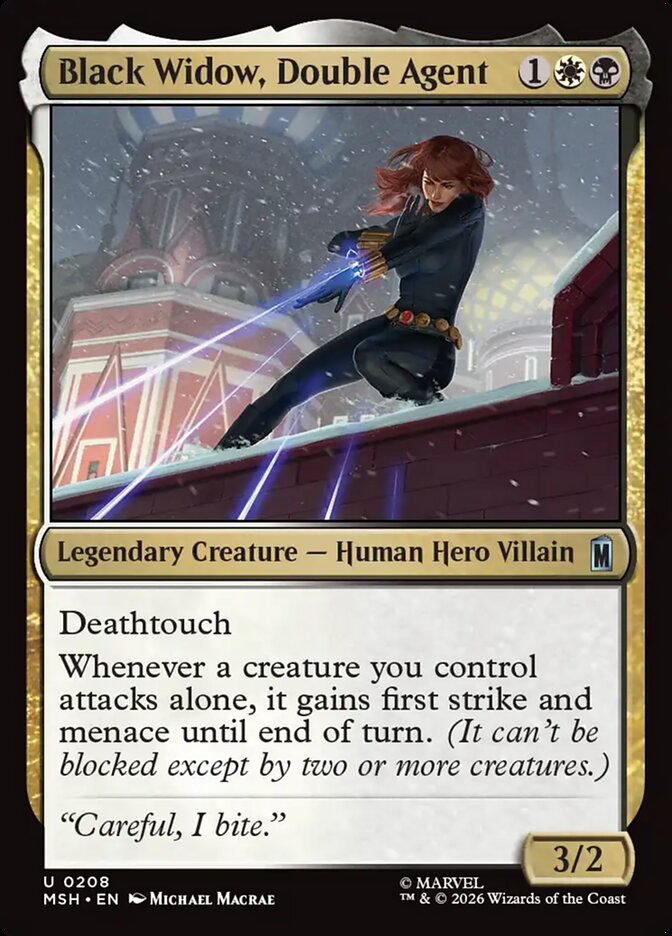 Black Widow, Double Agent, Marvel Super Heroes Card Art