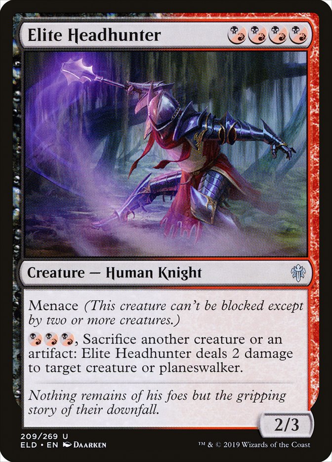 Elite Headhunter, Throne of eldraine Card Art