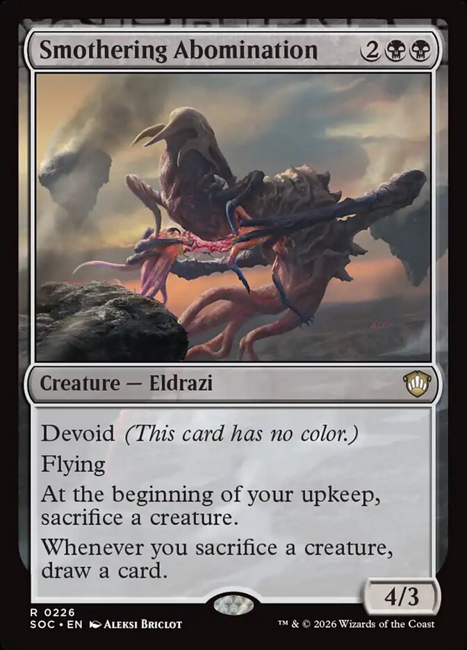Smothering Abomination, Secrets Of Strixhaven Commander Card Art