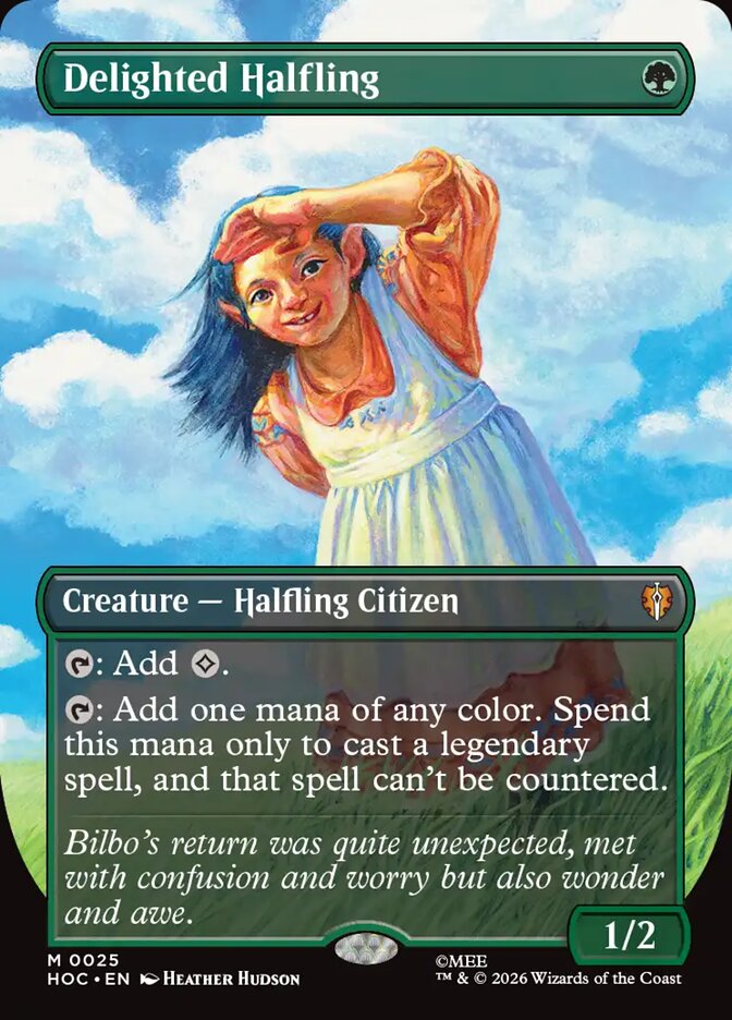 Delighted Halfling, The Hobbit Eternal Card Art