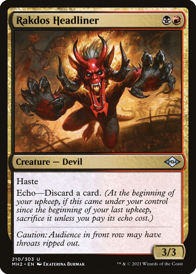 Rakdos Headliner, Modern horizons 2 Card Art