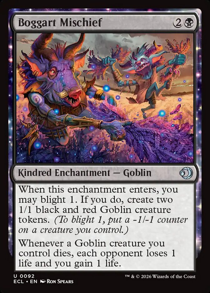 Boggart Mischief, Lorwyn Eclipsed Card Art