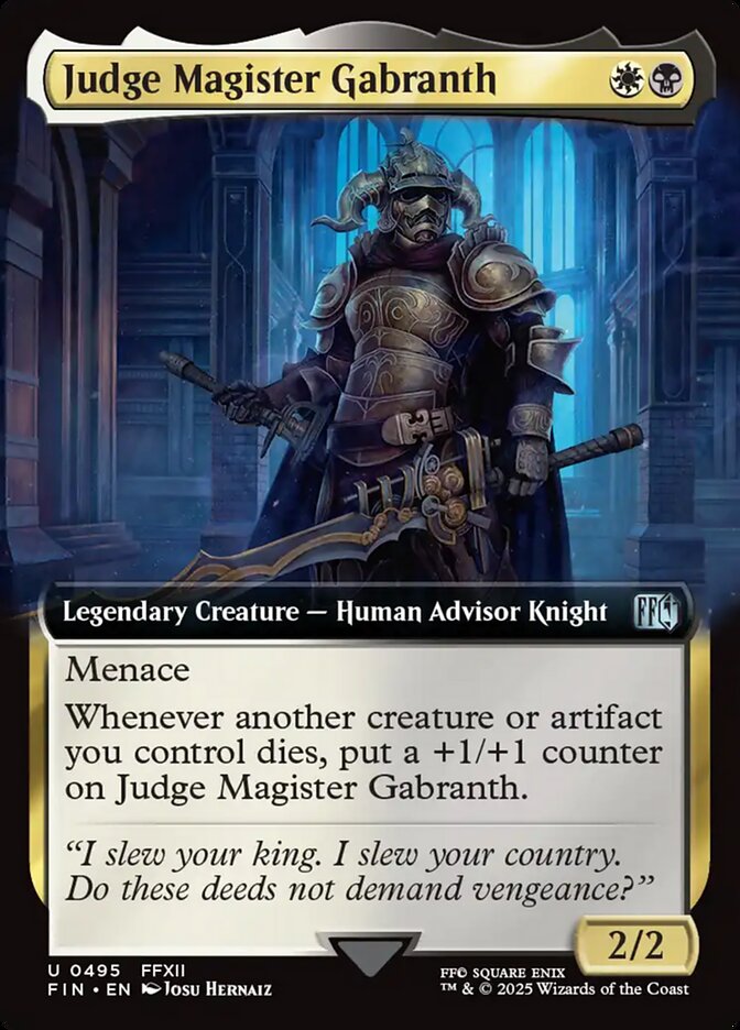 Judge Magister Gabranth, Final fantasy Card Art