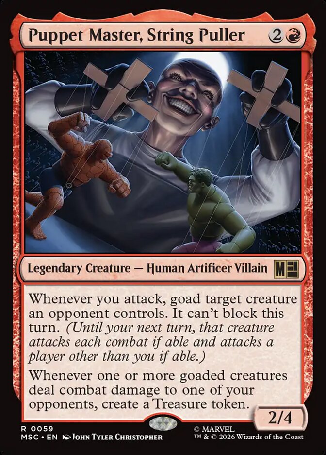 Puppet Master, String Puller, Marvel Super Heroes Commander Card Art
