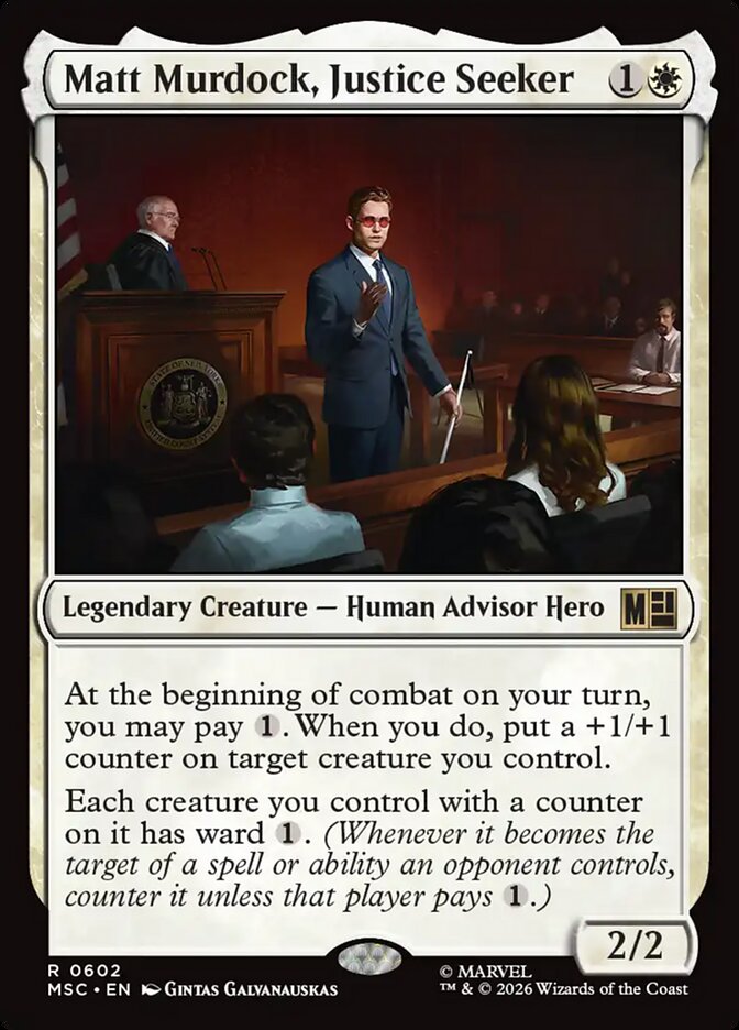 Matt Murdock, Justice Seeker, Marvel Super Heroes Commander Card Art