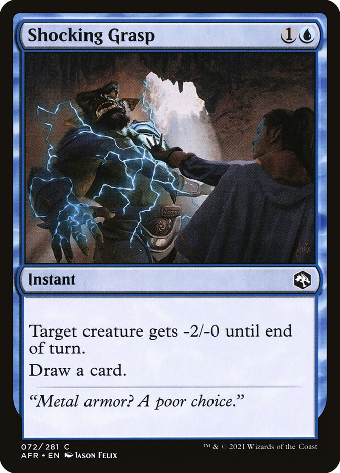 Shocking Grasp, Adventures in the forgotten realms Card Art