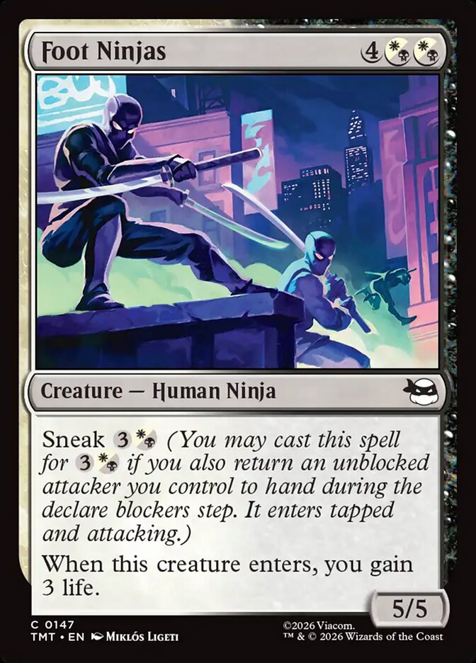 Foot Ninjas, Teenage Mutant Ninja Turtles Card Art