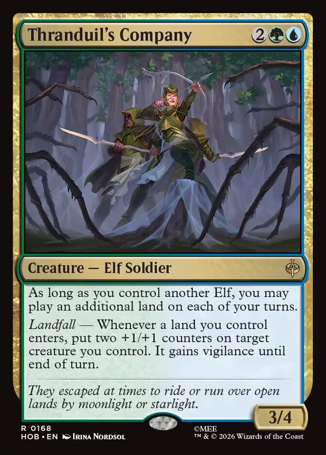 Thranduil's Company, The Hobbit Card Art