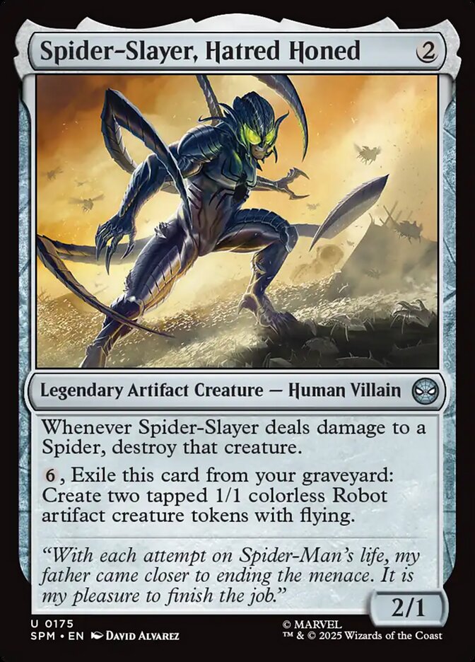 Spider-Slayer, Hatred Honed, Marvel'S Spider-Man Card Art