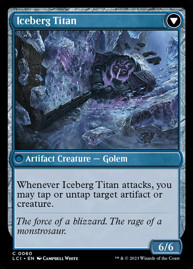 Inverted Iceberg // Iceberg Titan, The lost caverns of ixalan Card Art