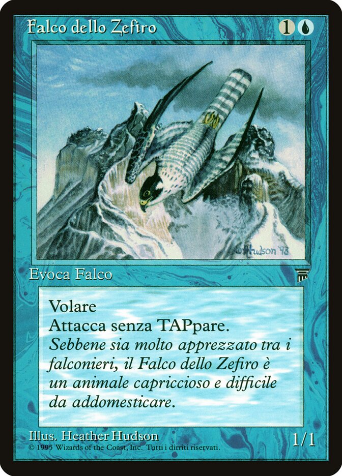Zephyr Falcon, Legends Card Art