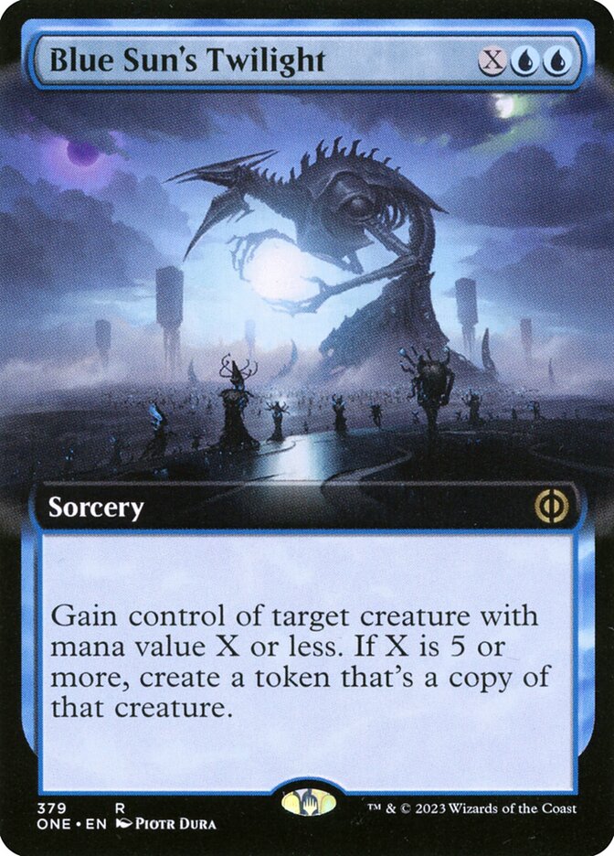 Blue Sun's Twilight, Phyrexia: all will be one Card Art