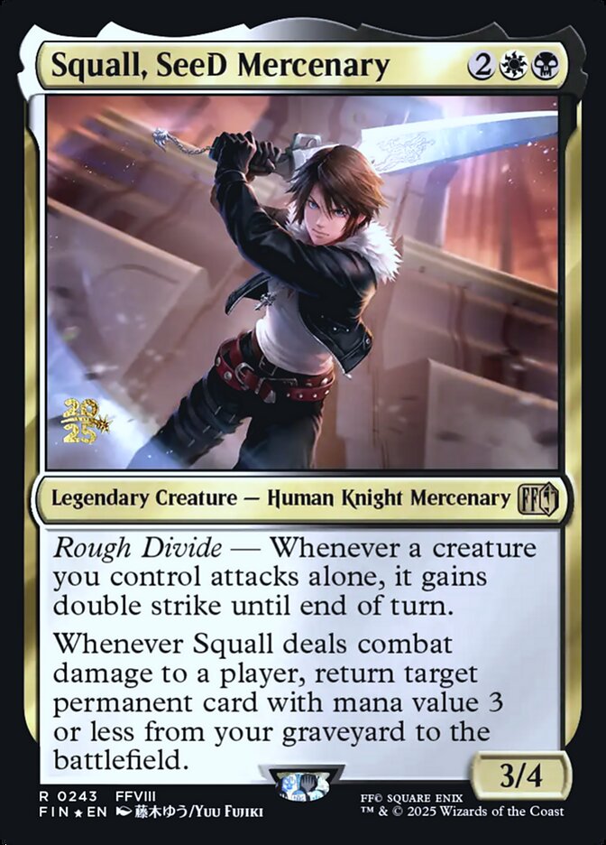 Squall, SeeD Mercenary, Final fantasy promos Card Art
