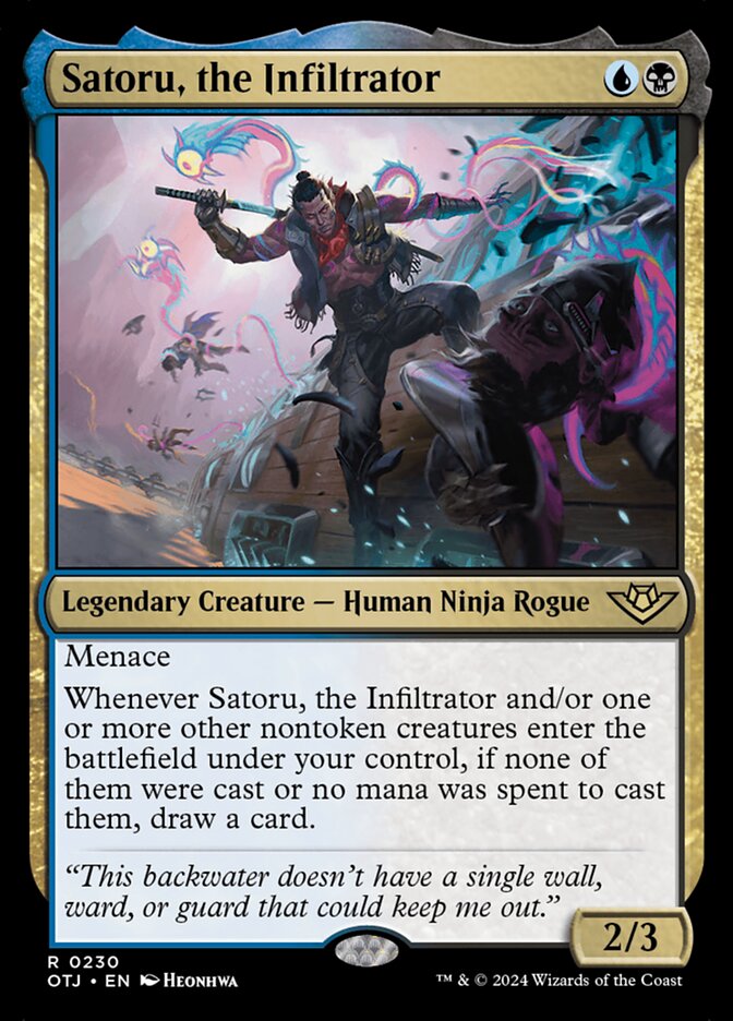 Satoru, the Infiltrator, Outlaws of thunder junction Card Art