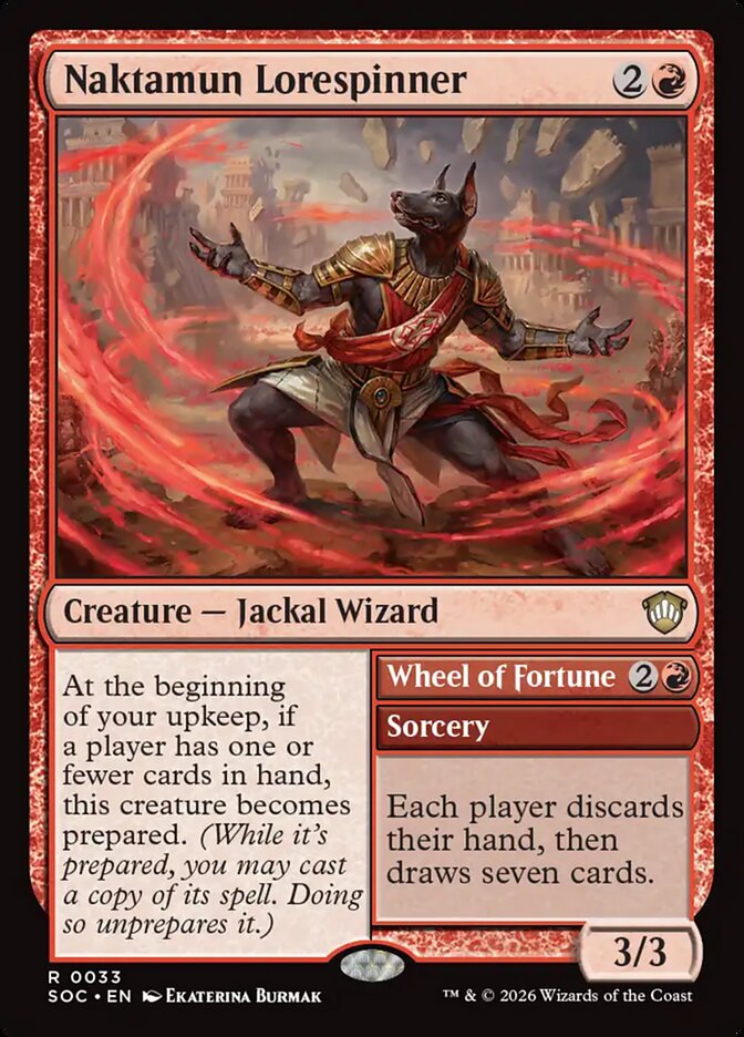 Naktamun Lorespinner // Wheel of Fortune, Secrets Of Strixhaven Commander Card Art