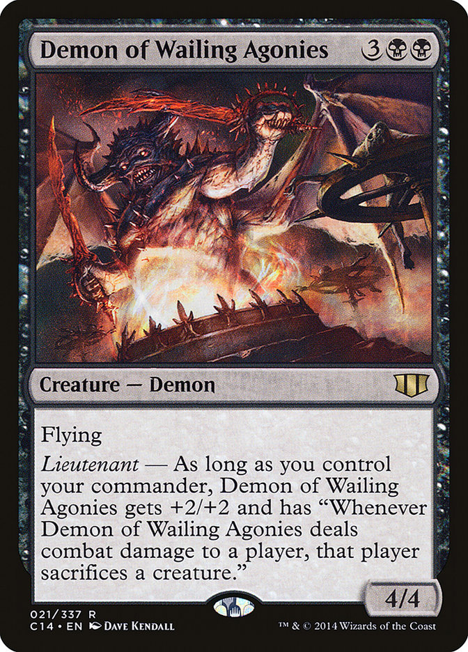 Demon of Wailing Agonies, Commander 2014 Card Art