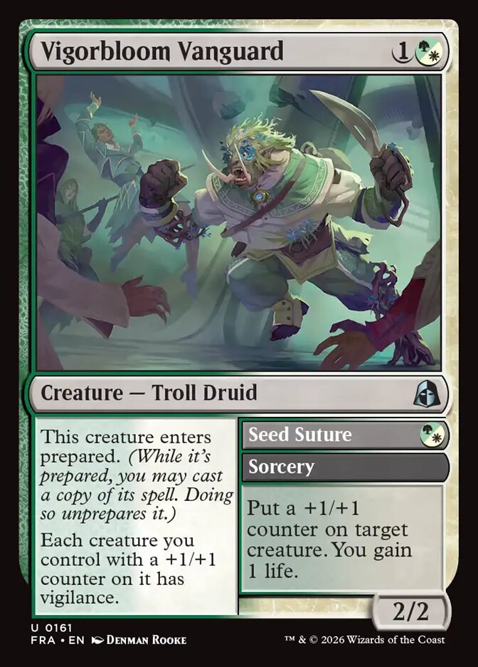 Vigorbloom Vanguard // Seed Suture, Reality Fracture Card Art