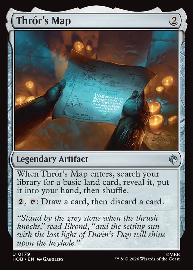 Thrór's Map, The Hobbit Card Art