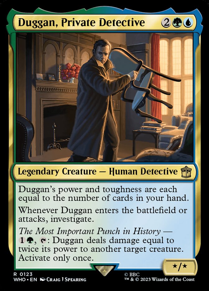 Duggan, Private Detective, Doctor Who Card Art