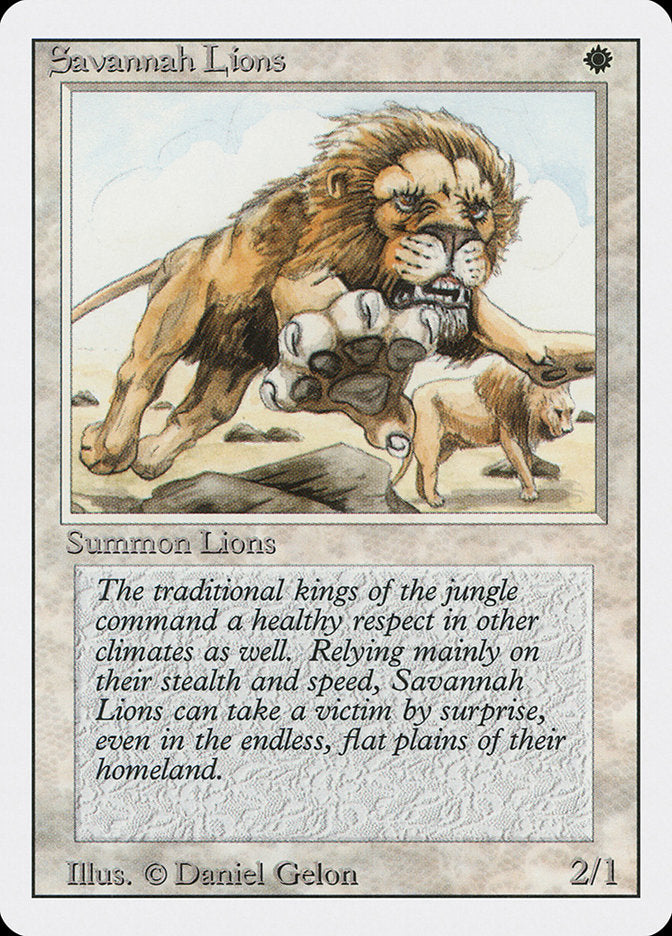 Savannah Lions, Revised edition Card Art