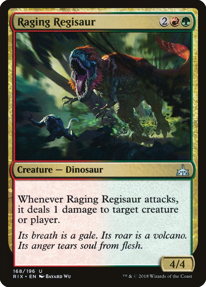 Raging Regisaur, Rivals of ixalan Card Art